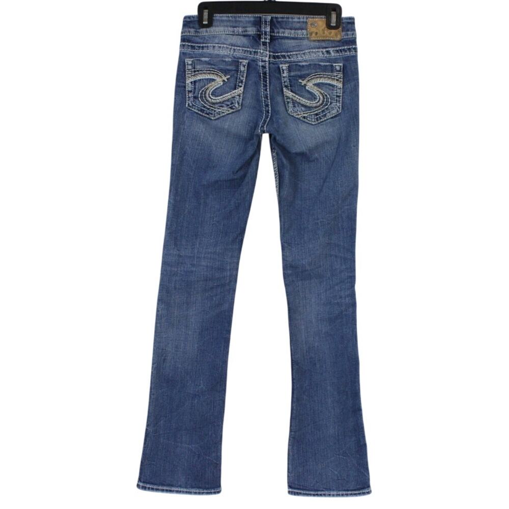 Silver Jeans Suki 17 Bootcut W25 L33 Distressed Y2K Thick Stitch